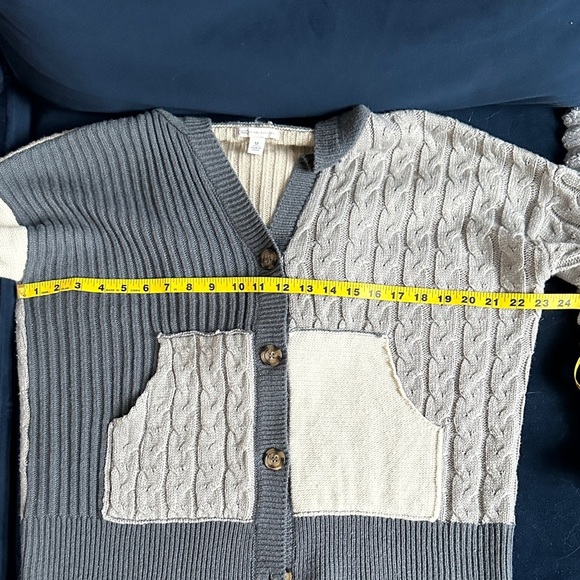 Cato Oversized Boho Patchwork raw seam Cardigan Hoodie - Picture 6 of 8